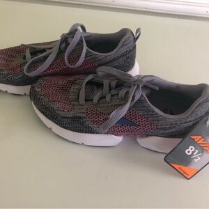 Avia Women's Athletic Sneakers in Gray and Lavender Knit Running Shoes NEW